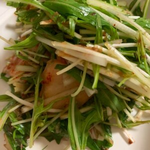 簡単副菜！キムチと水菜の和え物